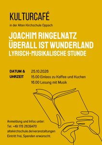 Beitragsbild zu Lyrisch-Musikalische Stunde mit Joachim Ringelnatz im Kulturcafé am 25.10.2026